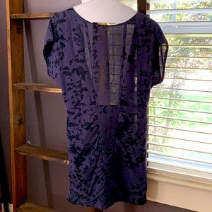 Silence + Noise Purple and Black Backless Dress, Size 6